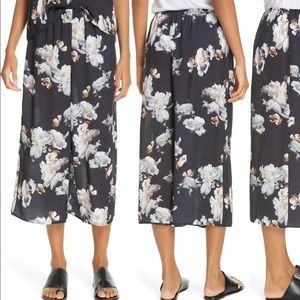 Vince Peony print Culotte pants silk